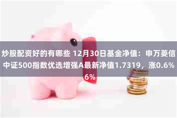 炒股配资好的有哪些 12月30日基金净值：申万菱信中证500指数优选增强A最新净值1.7319，涨0.6%