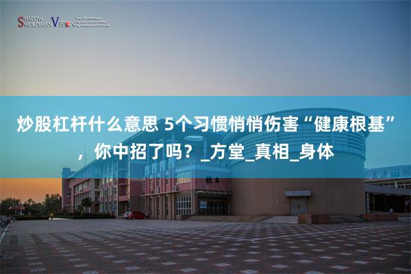 炒股杠杆什么意思 5个习惯悄悄伤害“健康根基”，你中招了吗？_方堂_真相_身体