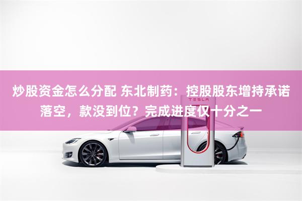 炒股资金怎么分配 东北制药：控股股东增持承诺落空，款没到位？完成进度仅十分之一