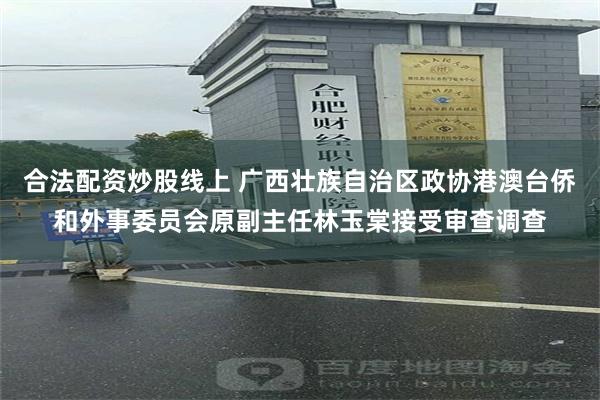 合法配资炒股线上 广西壮族自治区政协港澳台侨和外事委员会原副主任林玉棠接受审查调查