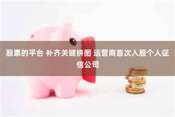 股票的平台 补齐关键拼图 运营商首次入股个人征信公司